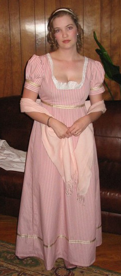 A picture of Kathleen in a regency gown should be here.
